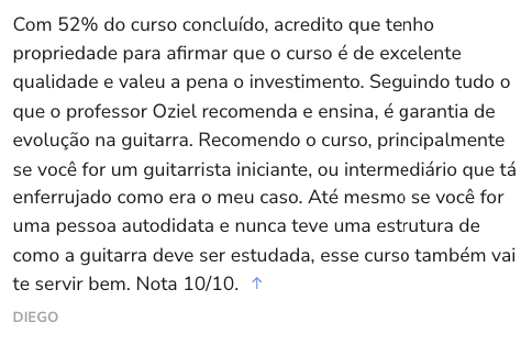 Depoimento de aluno 2