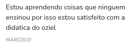 Depoimento de aluno 6